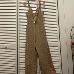 Topshop polka dot midi jumpsuit